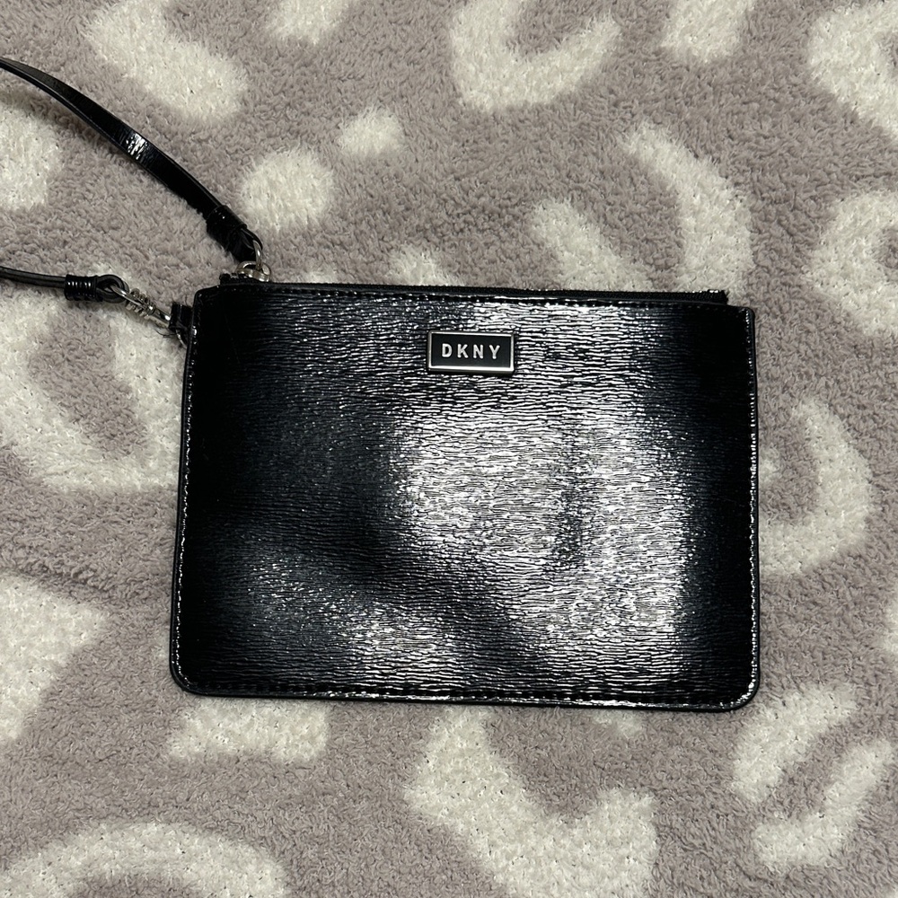 DKNY Glossy Black Clutch